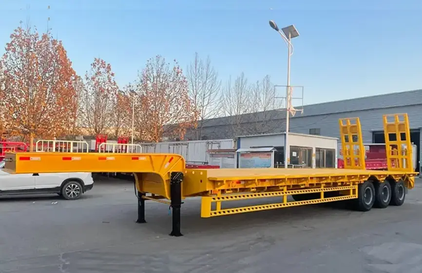 Sinotruk 3 Axle 50Ton Low Bed Trailer-3