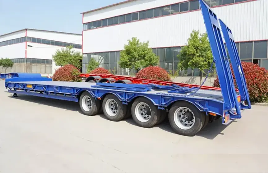 Sinotruk 4 Axle 40ft Lowbed Semi Trailer-2