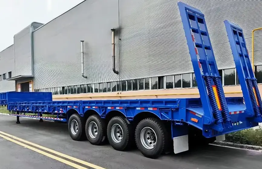 Sinotruk 4 Axle 40ft Lowbed Semi Trailer-4